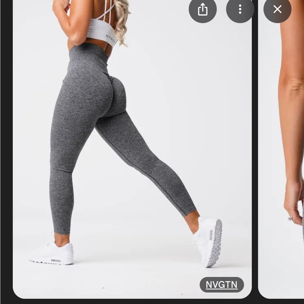 NVGTN Gray High-Waisted Leggings